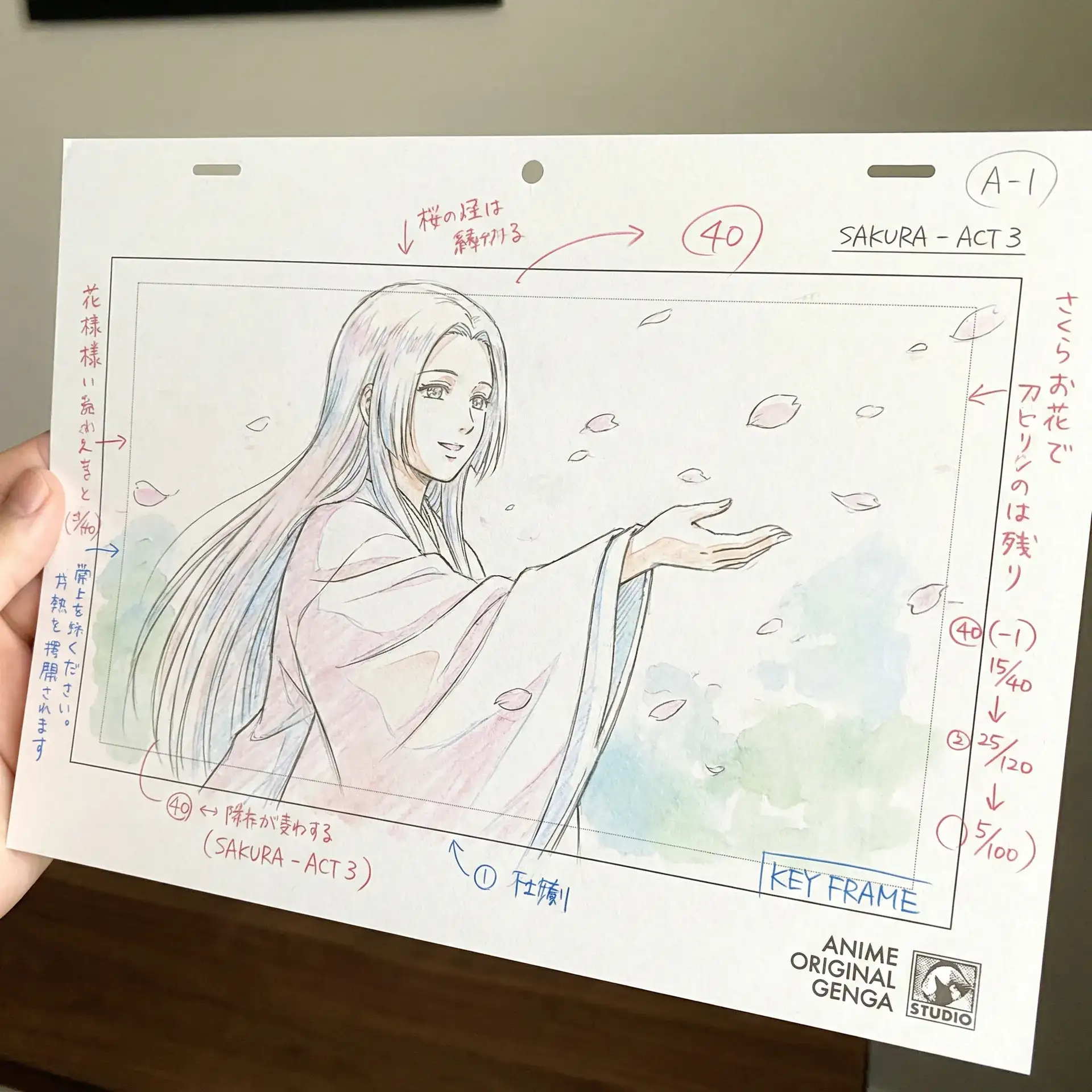 51动漫 作品春日序曲关键帧原画手稿